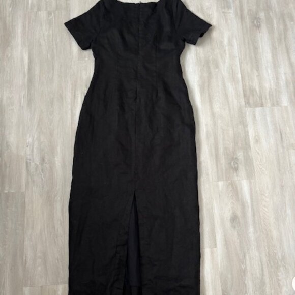 Dissh JAMIE BLACK LINEN MIDI DRESS size 8 - Picture 5 of 8